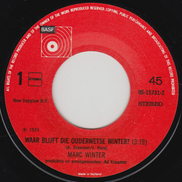 Marc Winter : Waar Blijft Die Ouderwetse Winter? (7",Single)