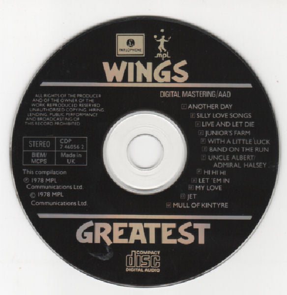 Wings (2) : Wings Greatest (Compilation,Reissue)
