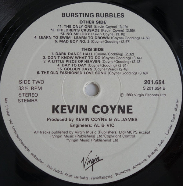 Kevin Coyne : Bursting Bubbles (LP,Album,Stereo)
