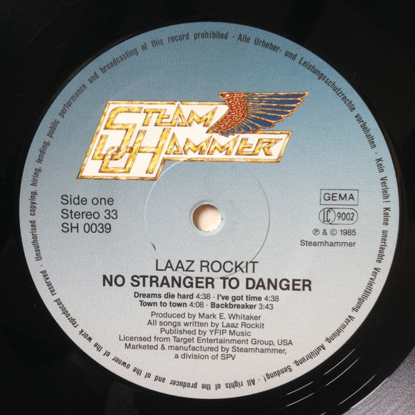 Laaz Rockit : No Stranger To Danger (LP,Album)