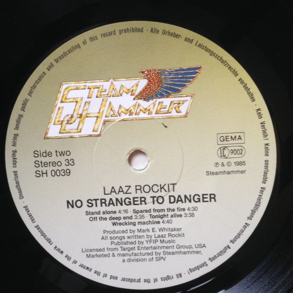 Laaz Rockit : No Stranger To Danger (LP,Album)