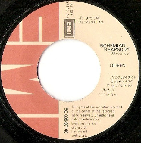 Queen : Bohemian Rhapsody (7",45 RPM,Single)