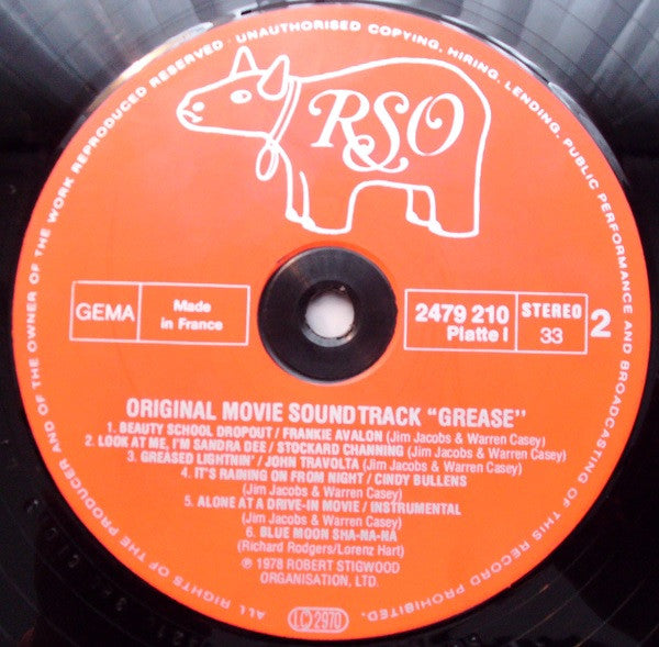 Various : Grease (Bande Originale Du Film) (LP,Album,Reissue)