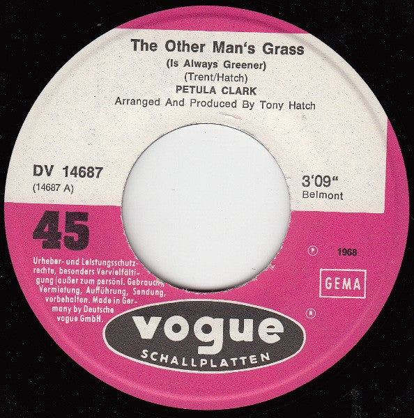 Petula Clark : The Other Man's Grass (7",45 RPM,Single)