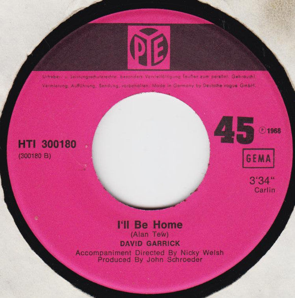 David Garrick : Rainbow (7",Single,45 RPM)