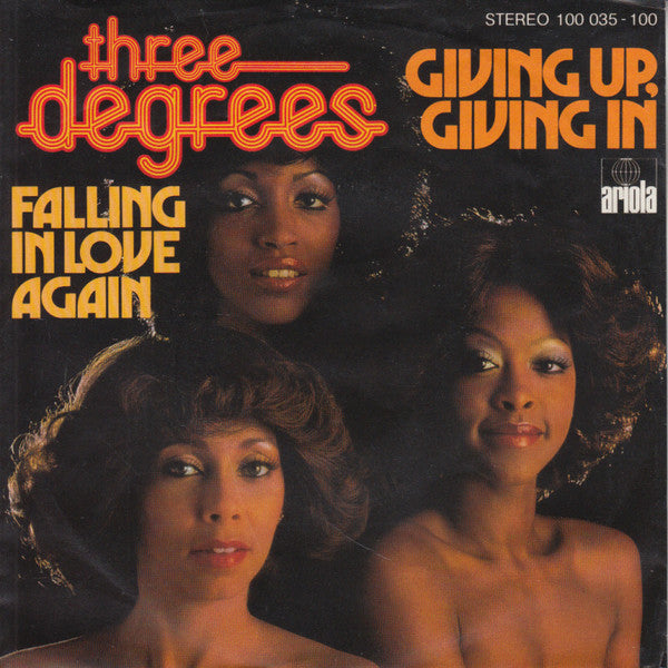 Three Degrees, The : Giving Up, Giving In (7",45 RPM,Single,Stereo)