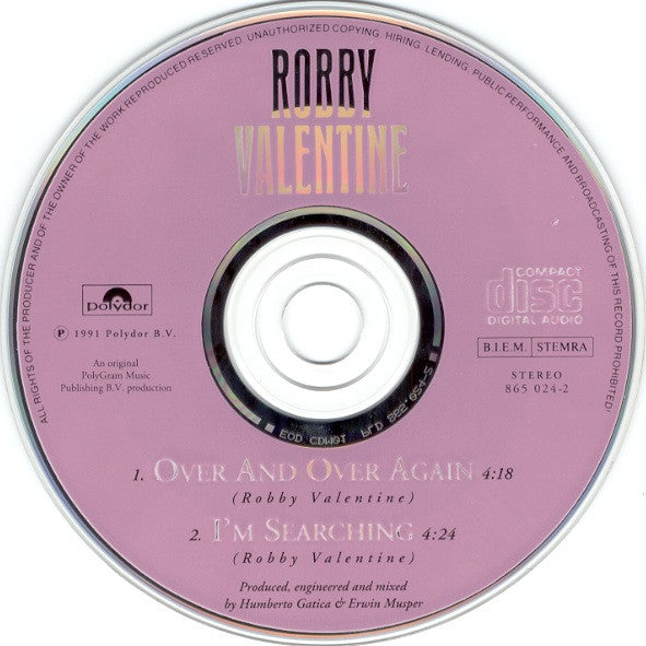 Robby Valentine : Over And Over Again (Single)