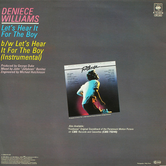 Deniece Williams : Let's Hear It For The Boy (12",45 RPM,Maxi-Single,Stereo)