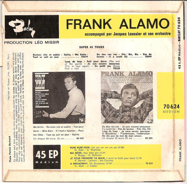Frank Alamo : Hum Hum Hum (7",45 RPM,EP)