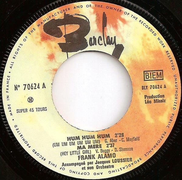 Frank Alamo : Hum Hum Hum (7",45 RPM,EP)