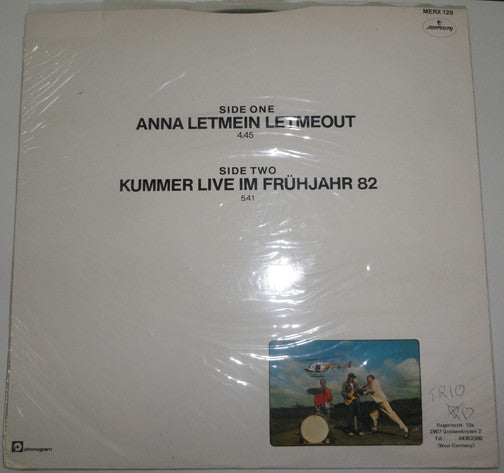 Trio : Anna - Let Me In Let Me Out / Kummer (Live Im Frühjahr 82) (12",Maxi-Single,45 RPM)