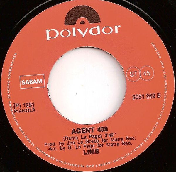 Lime (2) : You're My Magician (7",45 RPM,Single,Stereo)