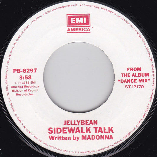 John "Jellybean" Benitez : Sidewalk Talk (7",45 RPM,Single,Promo,Stereo)