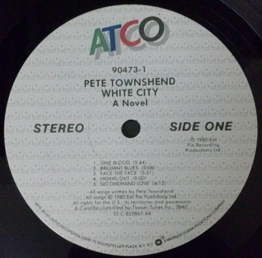 Pete Townshend : White City (A Novel) (LP,Album,Stereo)