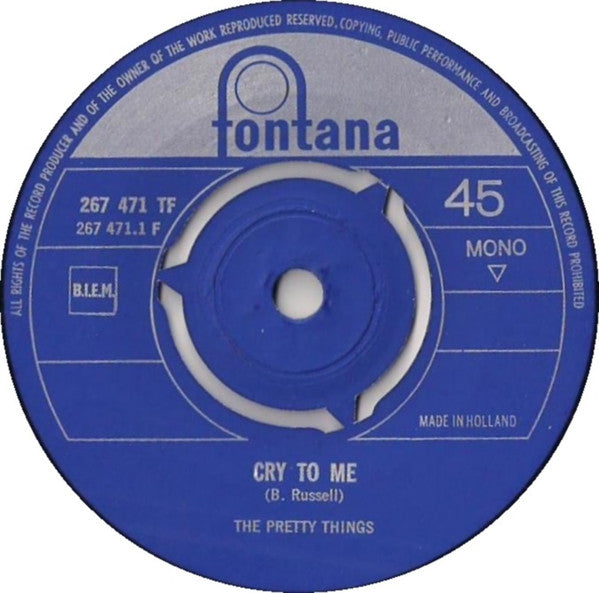 Pretty Things, The : Cry To Me / Get A Buzz (7",45 RPM,Single,Mono)