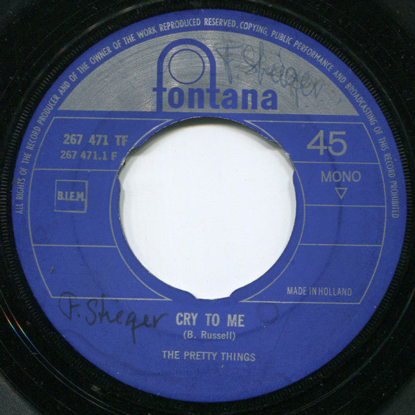 Pretty Things, The : Cry To Me / Get A Buzz (7",45 RPM,Single,Mono)