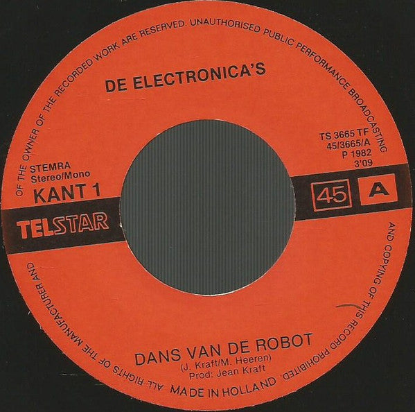 De Electronica's : Dans Van De Robot (7",45 RPM,Single)