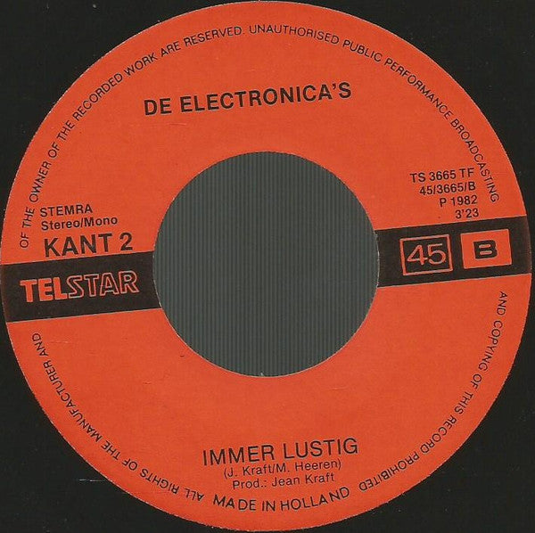 De Electronica's : Dans Van De Robot (7",45 RPM,Single)