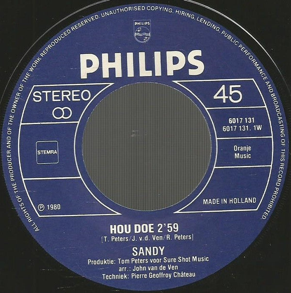 Sandy (8) : Hou Doe (7",Single,45 RPM)