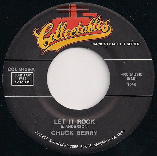 Chuck Berry : Let It Rock / Sweet Little Rock And Roller (7",45 RPM,Single,Reissue)