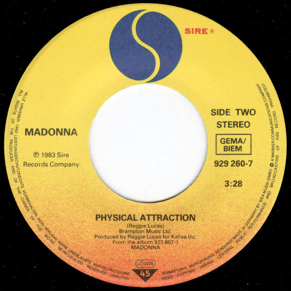 Madonna : Borderline (7",45 RPM,Single,Stereo)