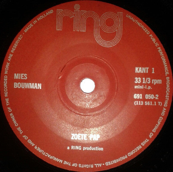 Mies Bouwman : Voorvertelplaat Door Mies Bouwman 2 (7",33 ⅓ RPM,Mini-Album)