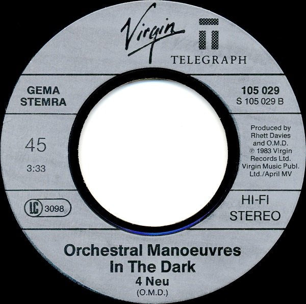 Orchestral Manoeuvres In The Dark : Genetic Engineering (7",45 RPM,Single,Stereo)
