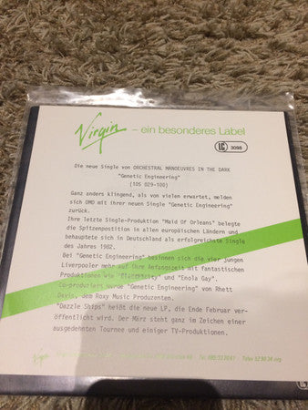 Orchestral Manoeuvres In The Dark : Genetic Engineering (7",45 RPM,Single,Stereo)