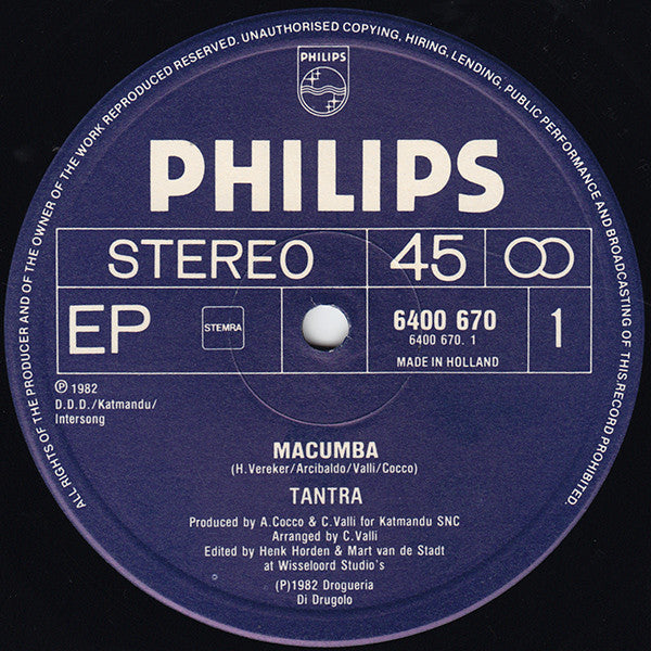 Tantra (2) : Macumba (12",45 RPM,EP)