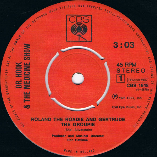 Dr. Hook & The Medicine Show : Roland The Roadie And Gertrude The Groupie (7",45 RPM,Single)