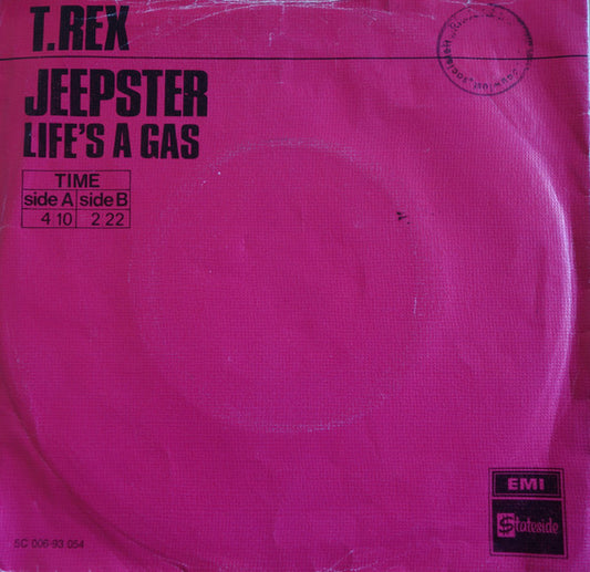 T. Rex : Jeepster (7",45 RPM,Single)