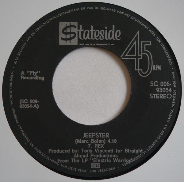 T. Rex : Jeepster (7",45 RPM,Single)