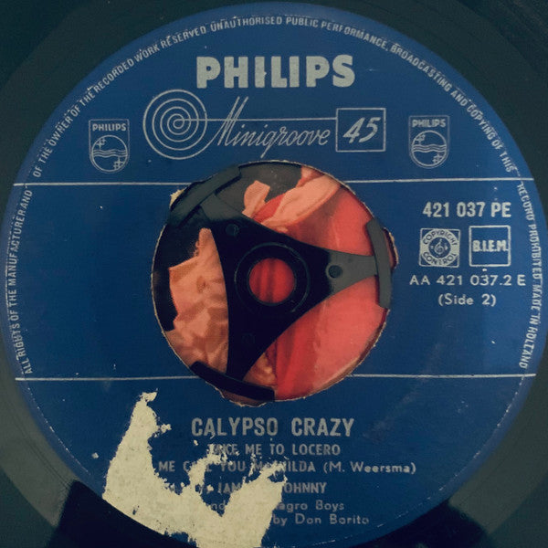 Jamaica Johnny And His Milagro Boys : Calypso Crazy (7",45 RPM,EP)