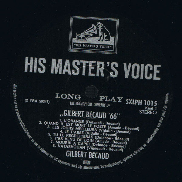 Gilbert Bécaud : Gilbert Bécaud '66 (LP,Compilation,Stereo)