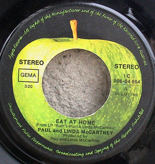 Paul & Linda McCartney : Eat At Home / Smile Away (7",Single,45 RPM)