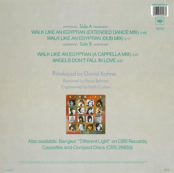Bangles : Walk Like An Egyptian (12",45 RPM,Maxi-Single,Stereo)