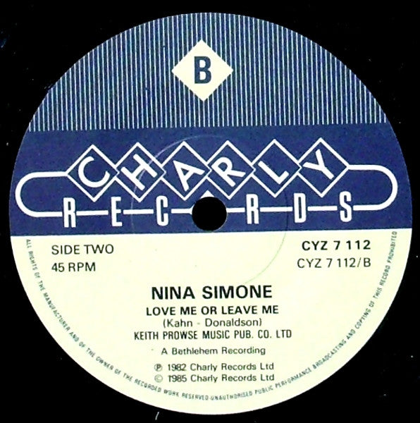 Nina Simone : My Baby Just Cares For Me (7",45 RPM,Single)