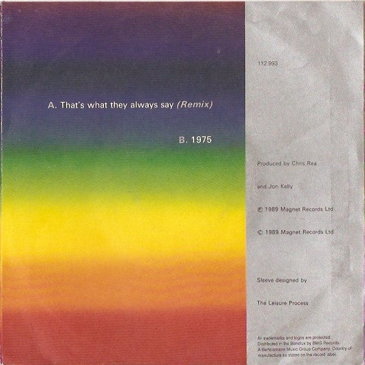 Chris Rea : That's What They Always Say (Remix) (7",45 RPM,Single)