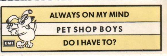 Pet Shop Boys : Always On My Mind (7",45 RPM,Single,Stereo)