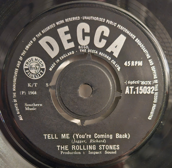 Rolling Stones, The : Tell Me / Come On (7",45 RPM,Mono)
