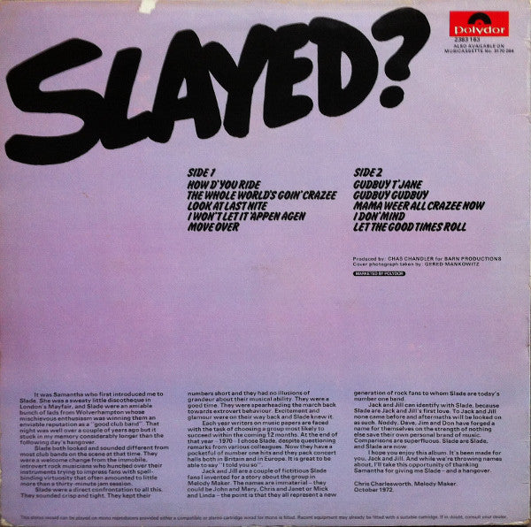 Slade : Slayed? (LP,Album)