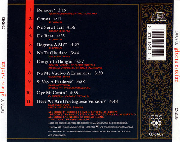 Gloria Estefan : Exitos De Gloria Estefan (Compilation,Repress)