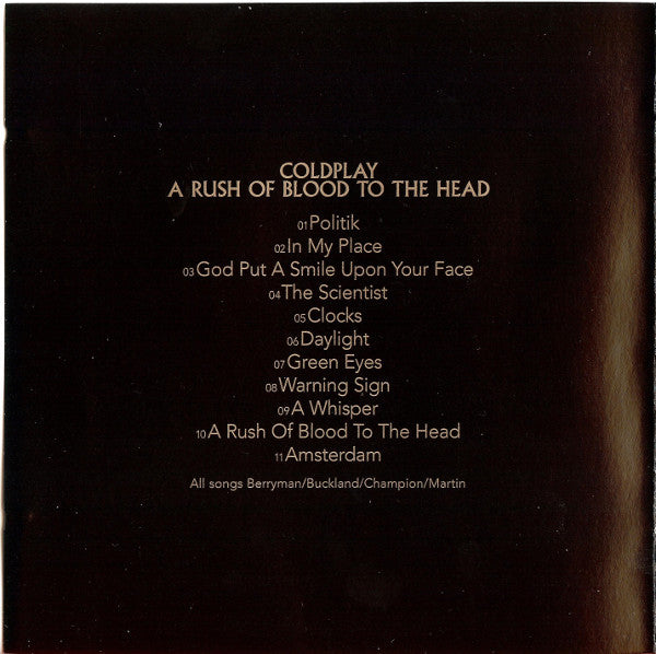 Coldplay : A Rush Of Blood To The Head (Album)