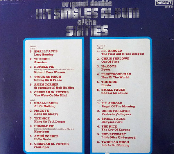 Various : Original Double Hit Singles Album Of The Sixties (LP,Compilation)