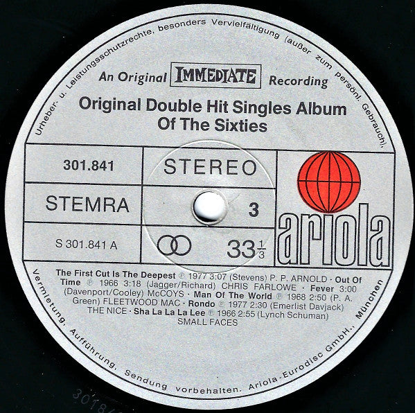 Various : Original Double Hit Singles Album Of The Sixties (LP,Compilation)