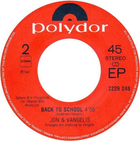 Jon & Vangelis : I'll Find My Way Home (7",45 RPM,EP)