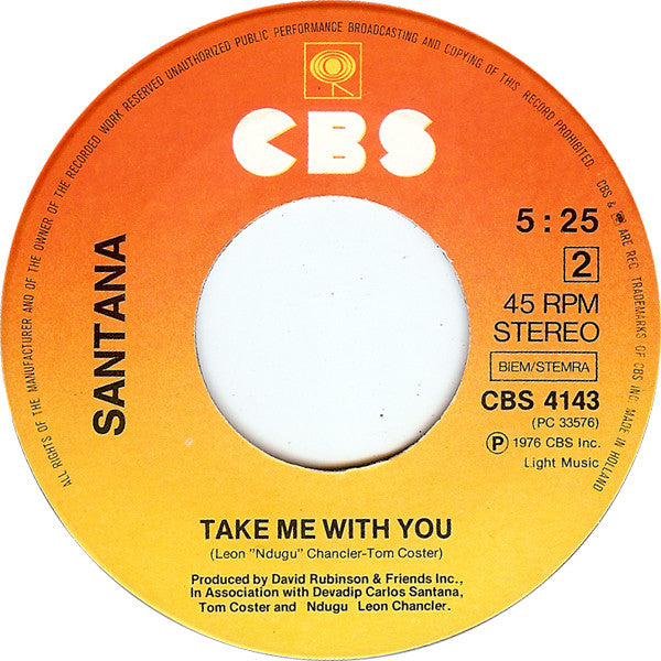 Santana : Europa (Earth's Cry Heaven's Smile) (7",45 RPM,Single)