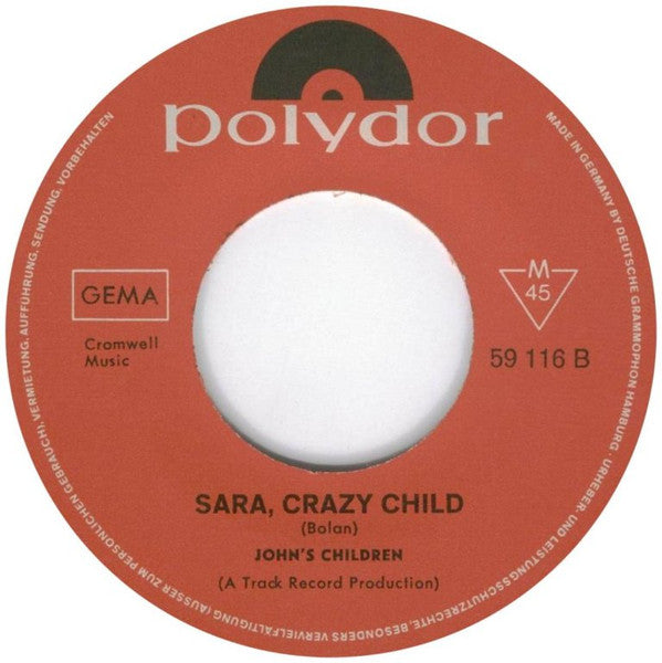 John's Children : Come And Play With Me In The Garden (7",Single,45 RPM)