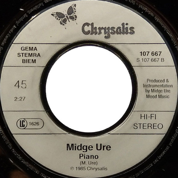 Midge Ure : If I Was (7",45 RPM,Single,Stereo)