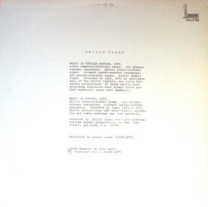 Philip Glass : Music In Similar Motion / Music In Fifths (LP,Album,Reissue,Stereo)